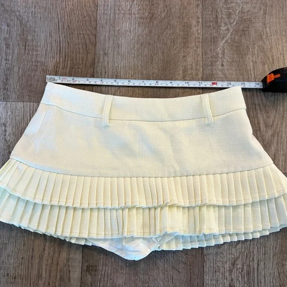 Lioness DOUBLE RUFFLE MINI SKORT | SOFT LEMON B35 MICRO MINI XS - Picture 10 of 10